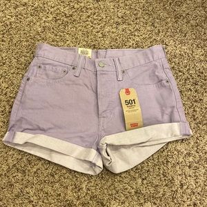 Purple Levi’s 501 Mid-Rise Shorts